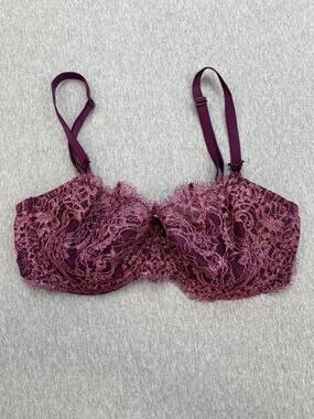 Victorias Secret Bra Womens 34DD Purple Dream Angels Pushup No Padding Underwire